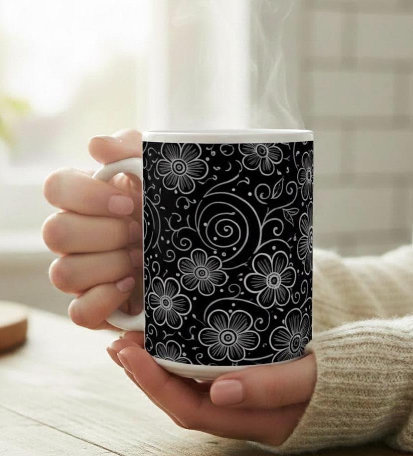 Floral Cups -  Large and Small Ceramic Mugs