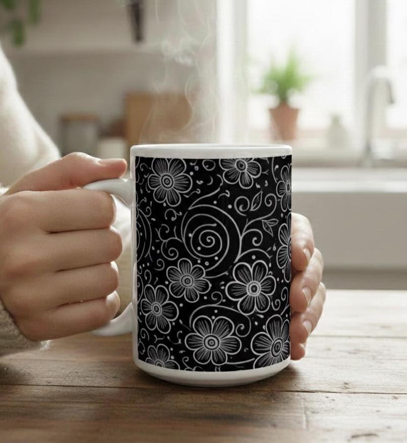 Floral Cups -  Large and Small Ceramic Mugs