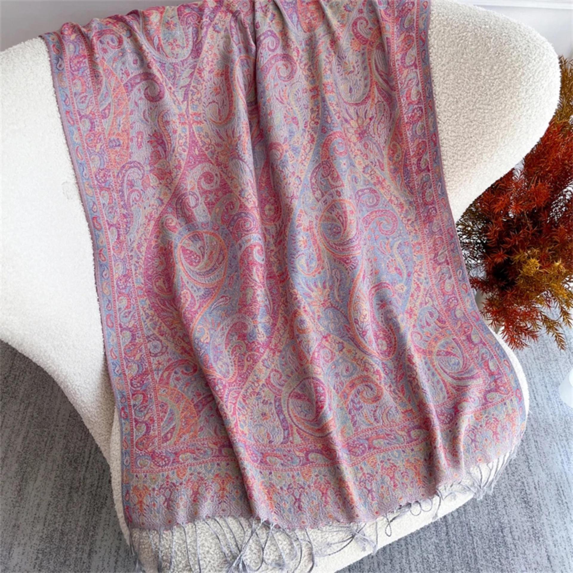 Soft Pashmina Shawl & Scarf for Women, Jacquard Brocade, Shawl, Sarong or Head Wraps