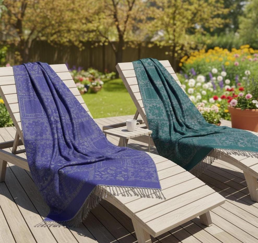 Soft Pashmina Shawl & Scarf for Women, Wide Scarf, Sarong or Head Wraps