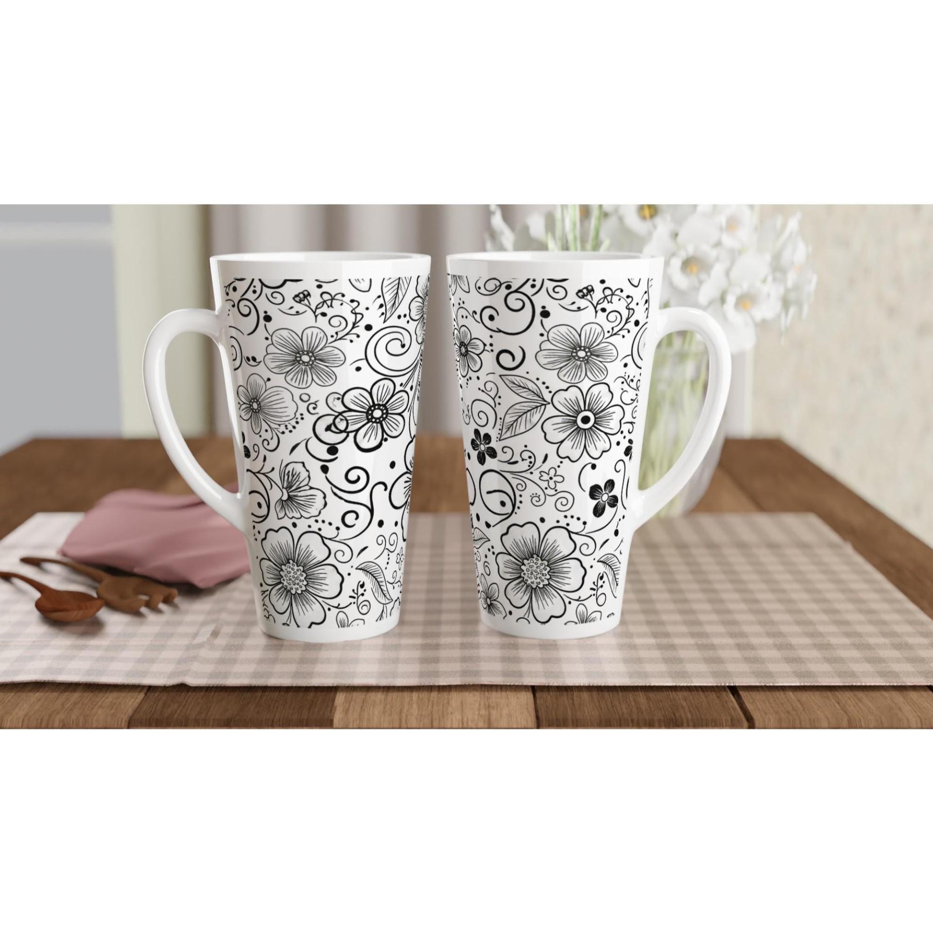 Latte 17oz Ceramic Mug - Coffee or Tea Cup, Extra Tall