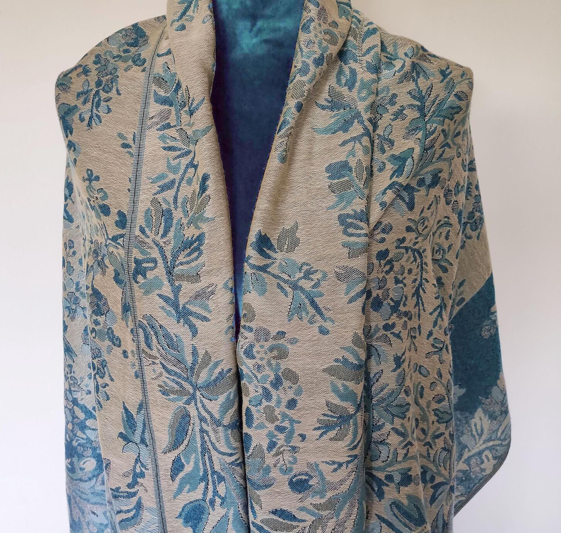 Reversible Soft Pashmina Shawl & Scarf for Women, Jacquard Brocade, Shawl, Sarong or Head Wraps
