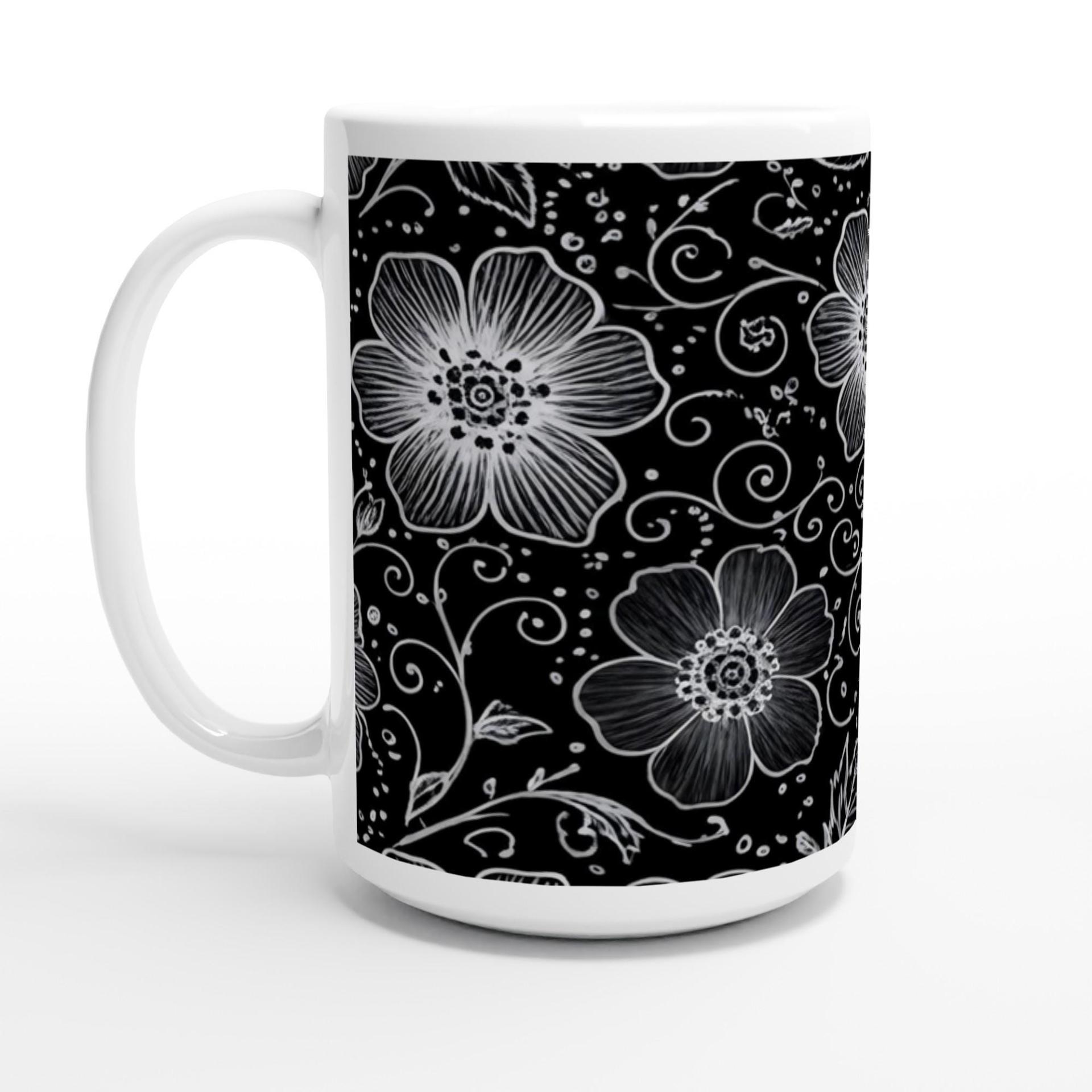 Floral Cups -  Large and Small Ceramic Mugs