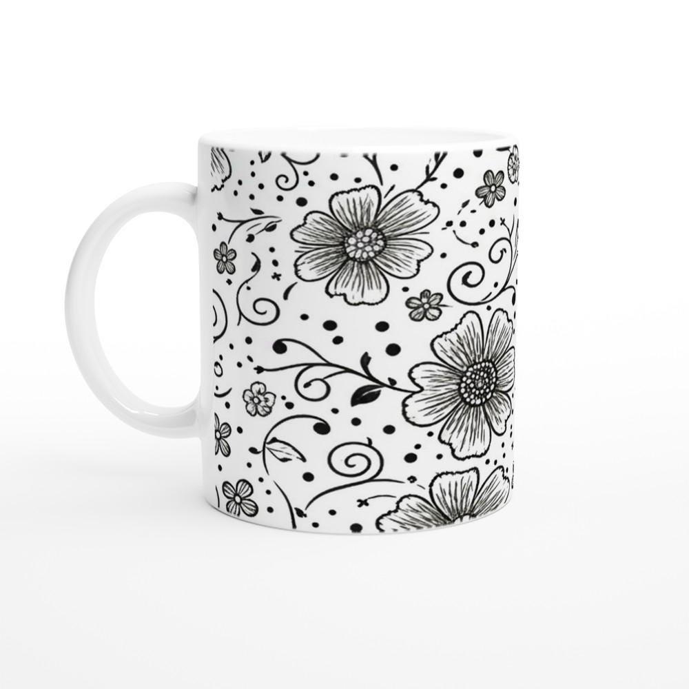 Floral Cups -  Large and Small Ceramic Mugs