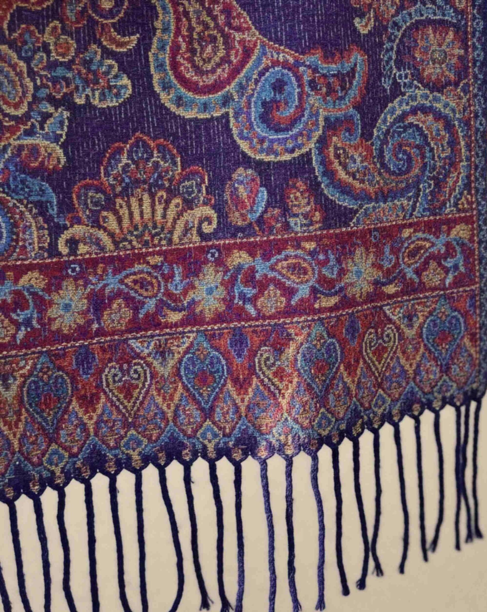 Soft Pashmina Shawl & Scarf for Women, Jacquard Brocade, Shawl, Sarong or Head Wraps