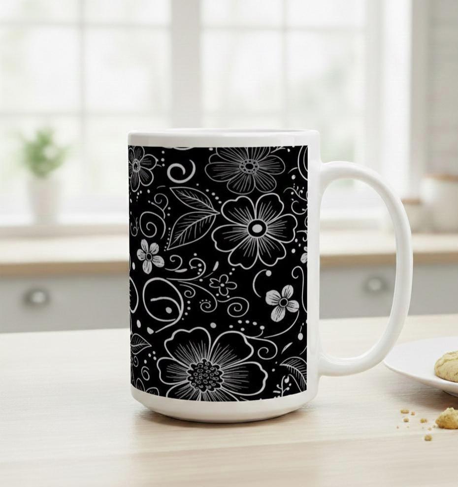 Floral Cups -  Large and Small Ceramic Mugs
