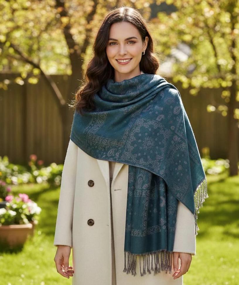 Soft Pashmina Shawl & Scarf for Women, Wide Scarf, Sarong or Head Wraps