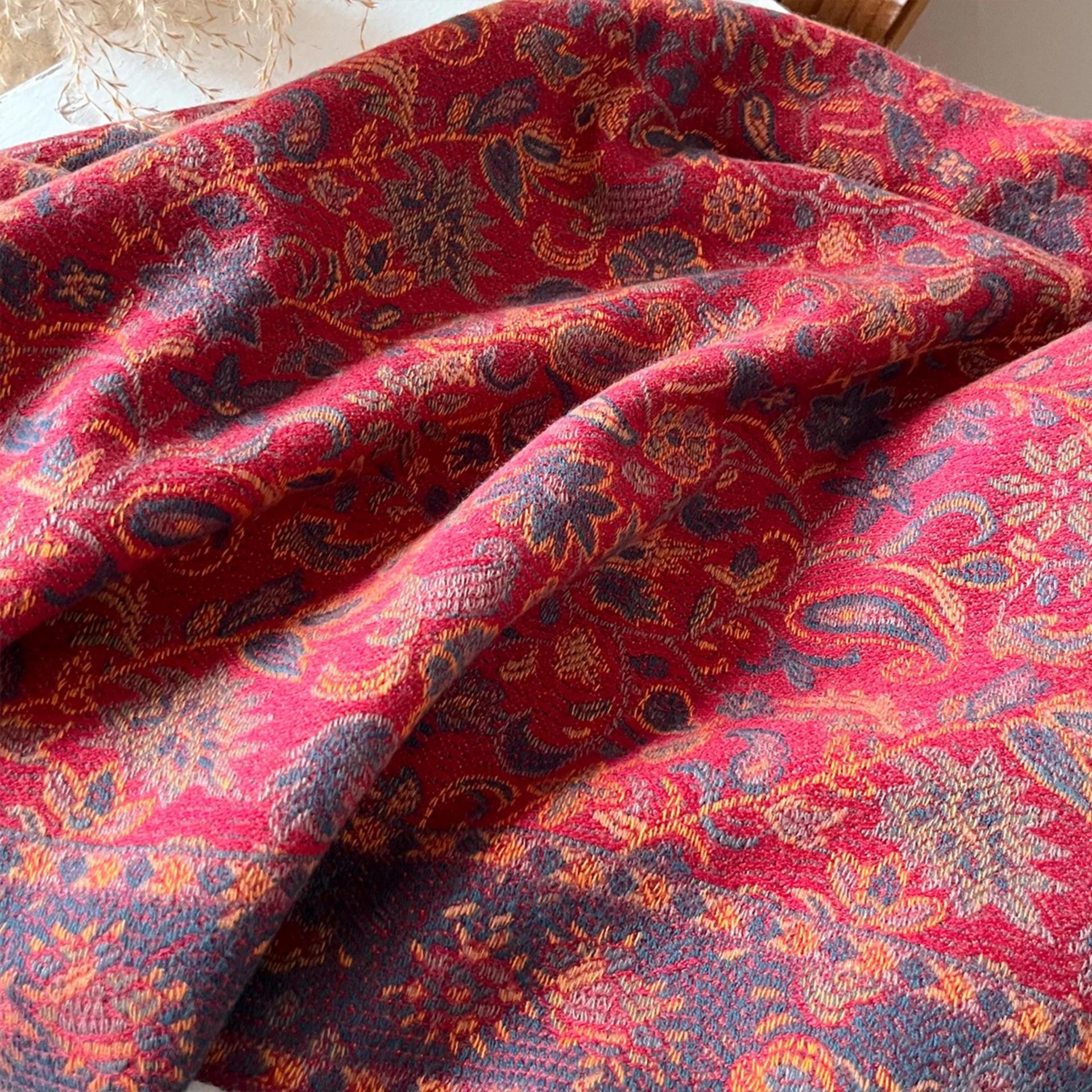 Reversible Soft Pashmina Shawl & Scarf for Women, Jacquard Brocade, Shawl, Sarong or Head Wraps