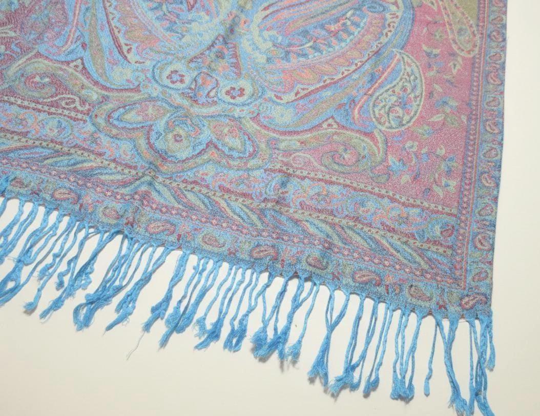 Soft Pashmina Shawl & Scarf for Women, Jacquard Brocade, Shawl, Sarong or Head Wraps