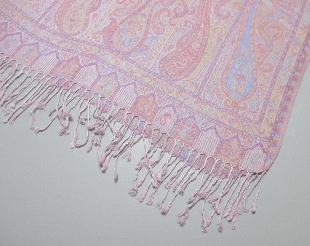 Soft Pashmina Shawl & Scarf for Women, Jacquard Brocade, Shawl, Sarong or Head Wraps