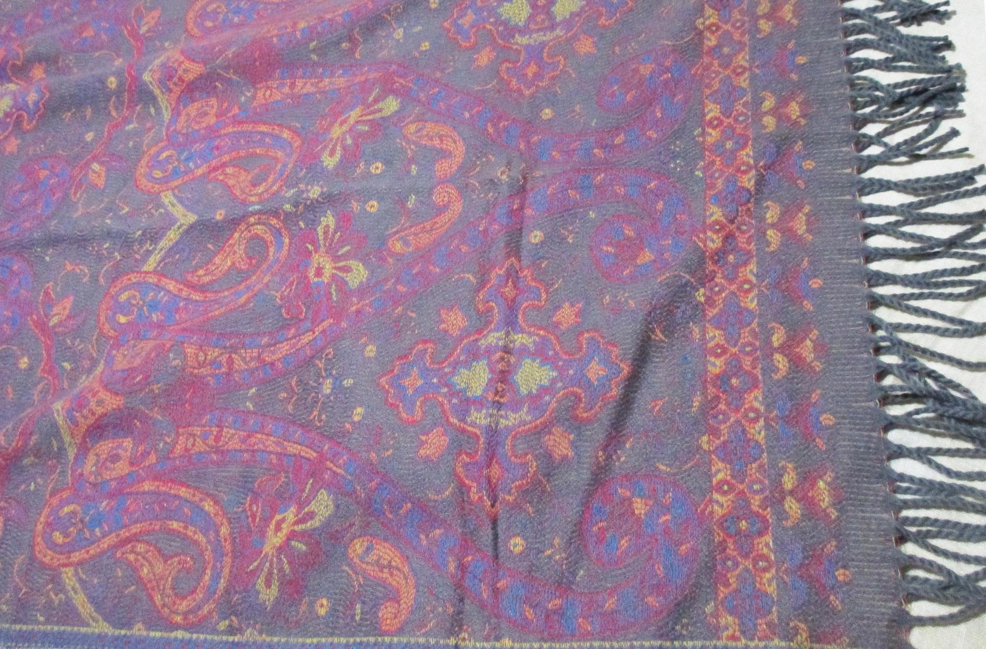 Reversible Soft Pashmina Shawl & Scarf for Women, Jacquard Brocade, Shawl, Sarong or Head Wraps