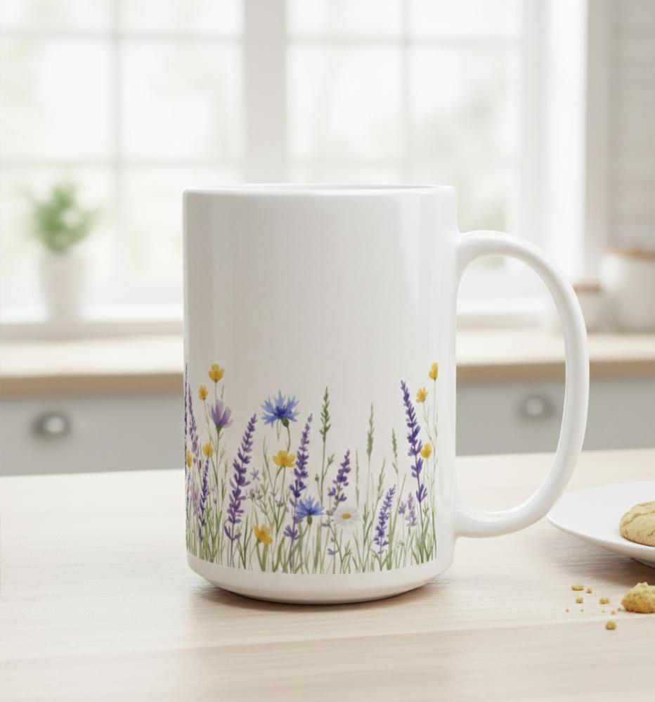Floral Cups -  Large and Small Ceramic Mugs