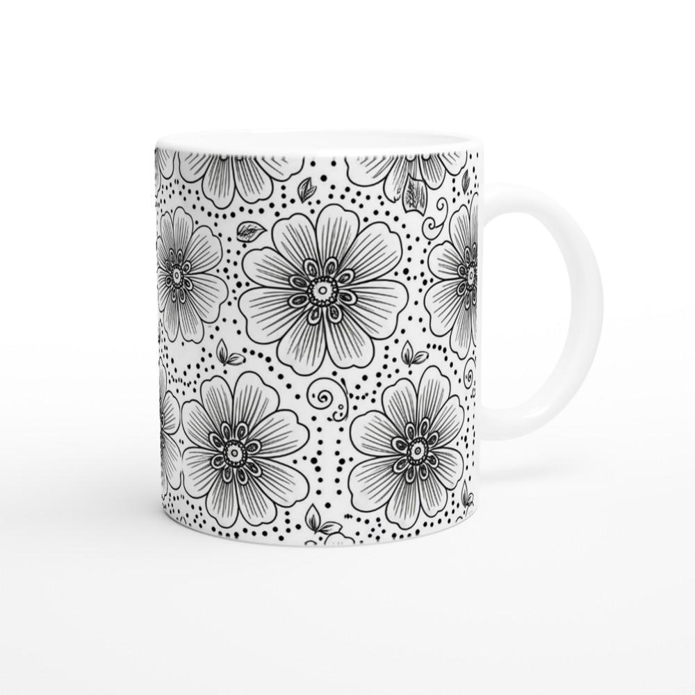 Floral Cups -  Large and Small Ceramic Mugs