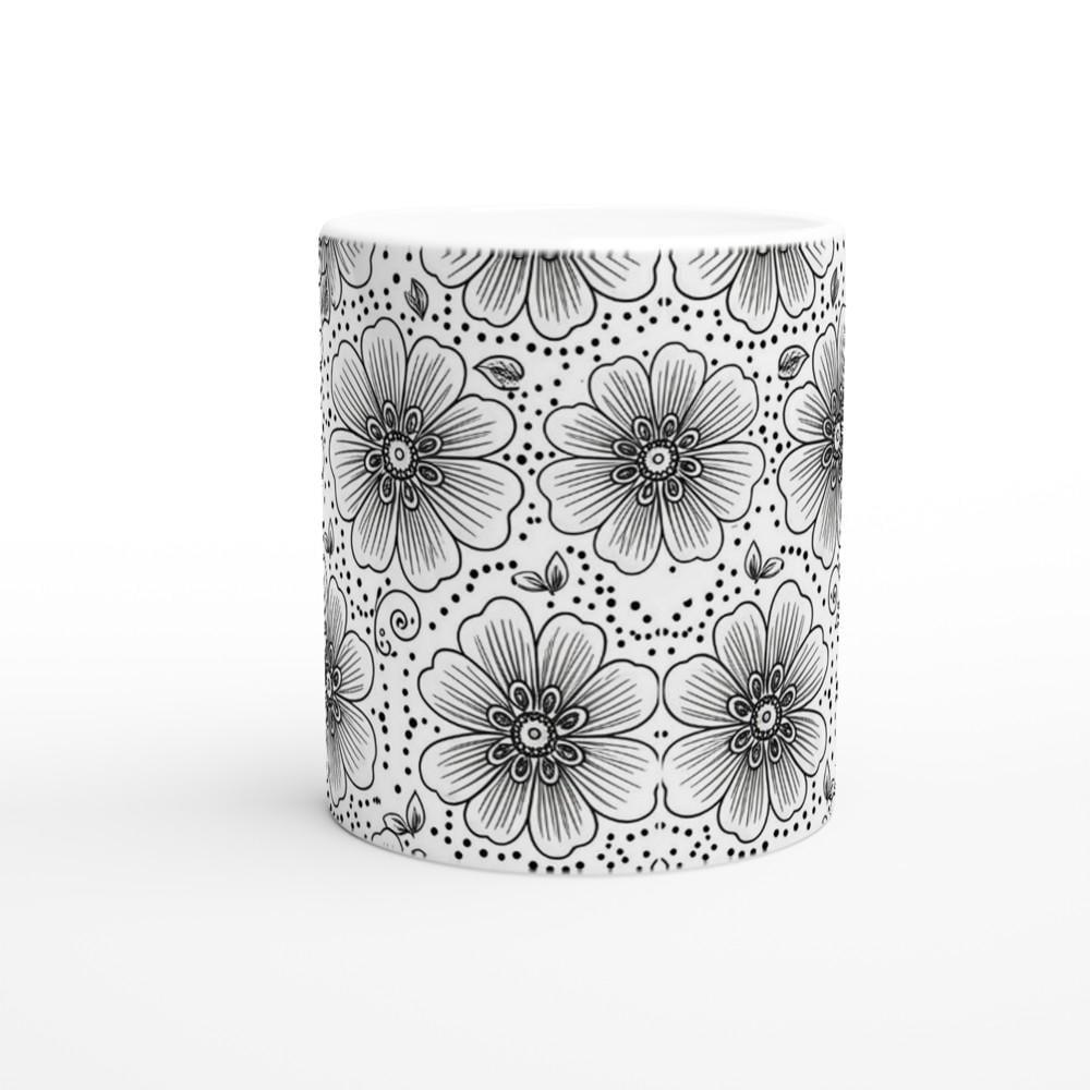 Floral Cups -  Large and Small Ceramic Mugs