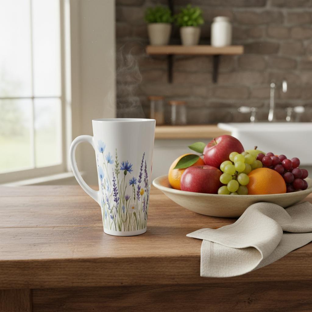 Latte 17oz Ceramic Mug - Coffee or Tea Cup, Extra Tall