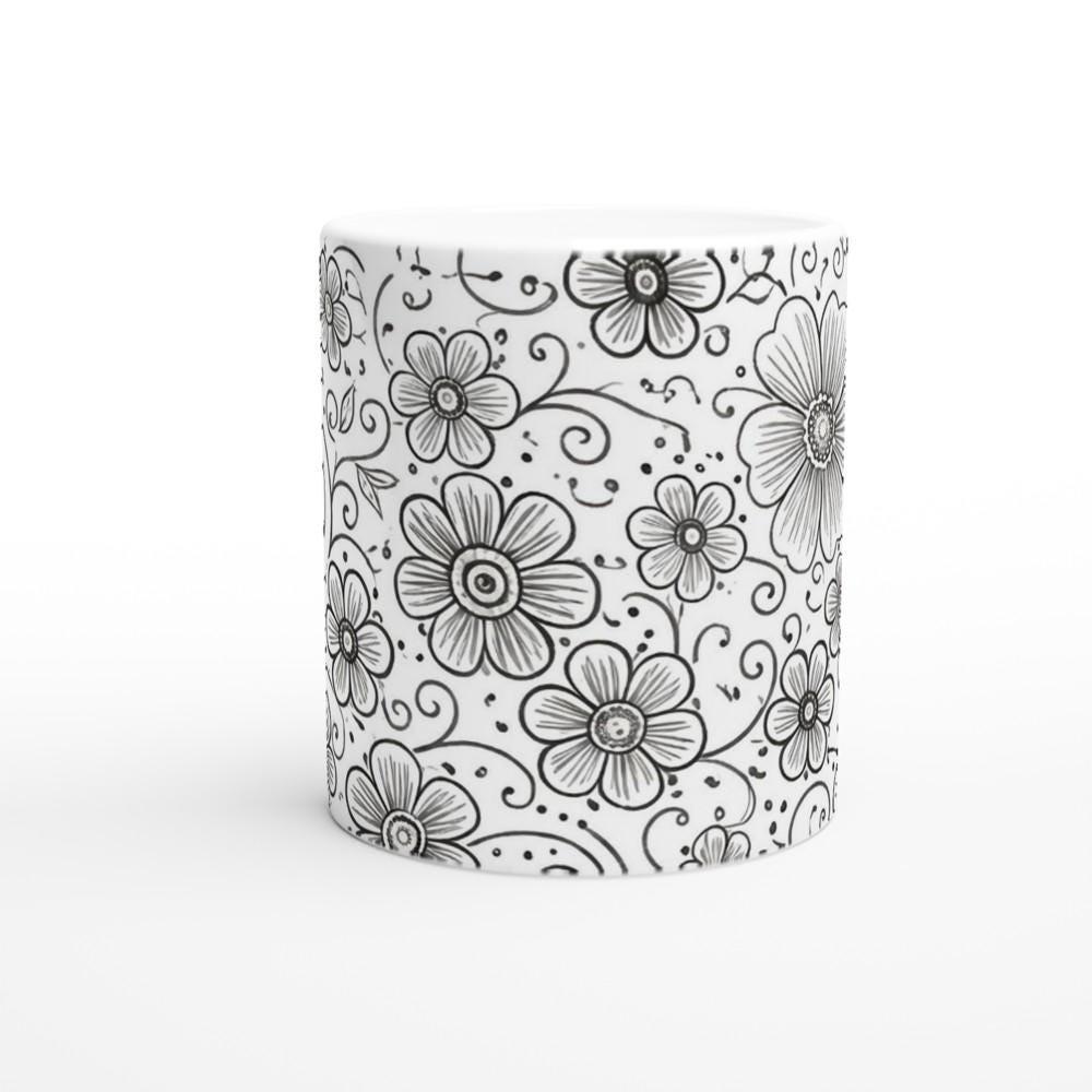 Floral Cups -  Large and Small Ceramic Mugs