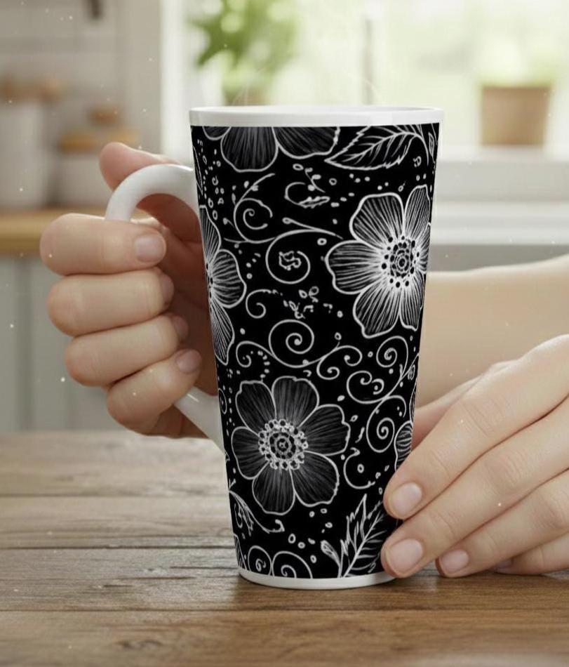 Latte 17oz Ceramic Mug - Coffee or Tea Cup, Extra Tall