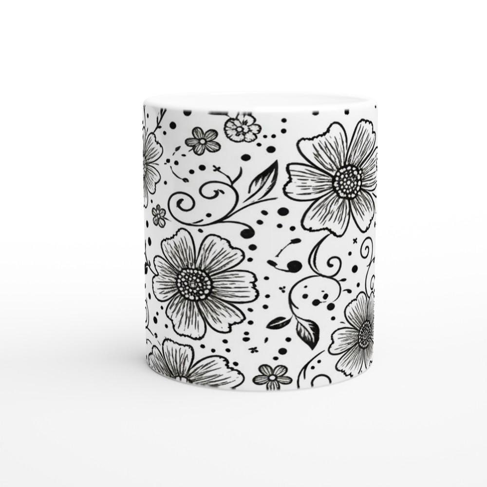 Floral Cups -  Large and Small Ceramic Mugs