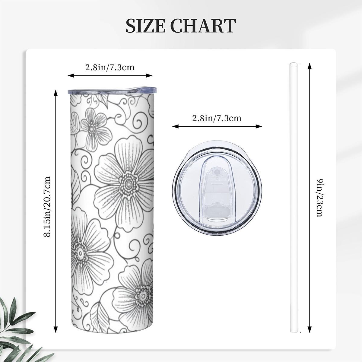 Skinny Tumbler, 20 oz Stainless Steel Insulated Travel Mug