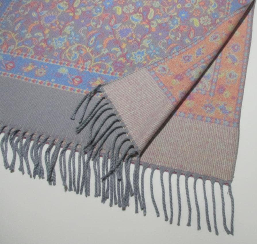 Reversible Soft Pashmina Shawl & Scarf for Women, Jacquard Brocade, Shawl, Sarong or Head Wraps