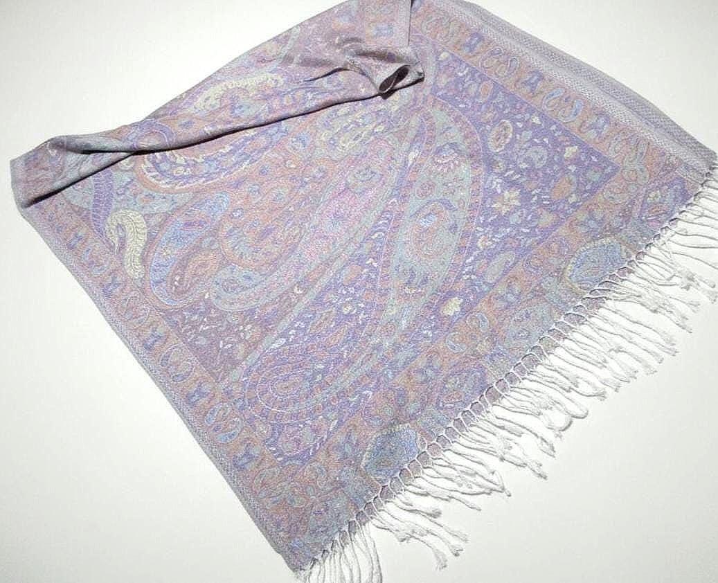 Soft Pashmina Shawl & Scarf for Women, Jacquard Brocade, Shawl, Sarong or Head Wraps