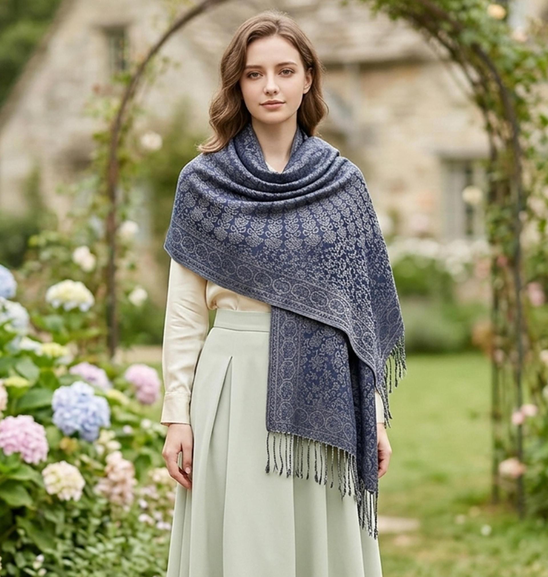 Soft Pashmina Shawl & Scarf for Women, Wide Scarf, Sarong or Head Wraps