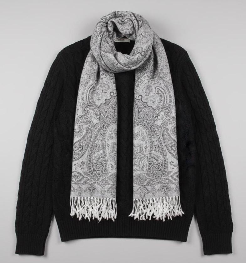 Reversible Soft Pashmina Shawl & Scarf for Women, Jacquard Brocade, Shawl, Sarong or Head Wraps