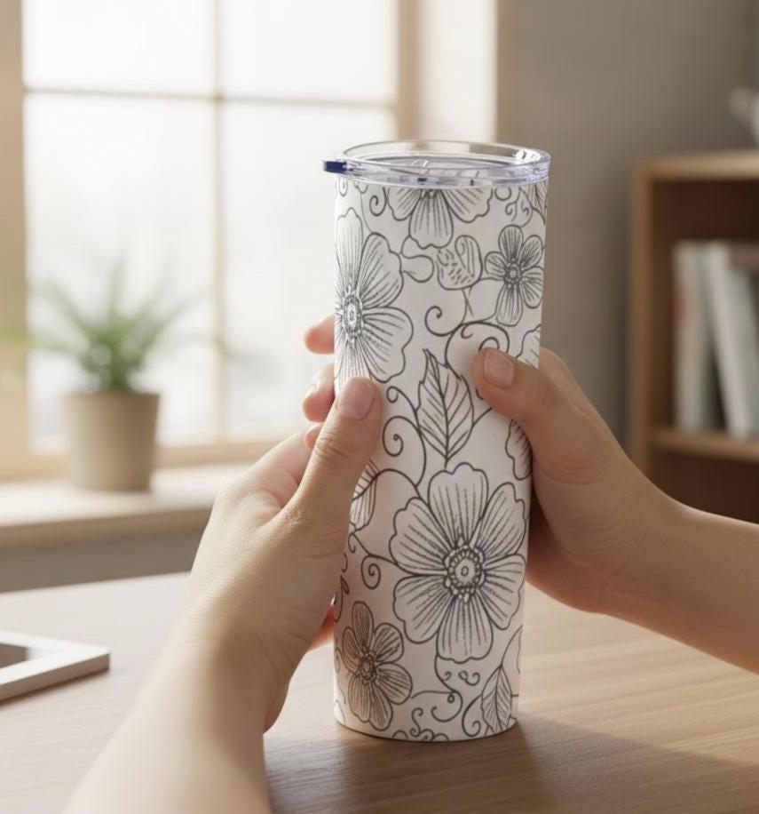 Skinny Tumbler, 20 oz Stainless Steel Insulated Travel Mug