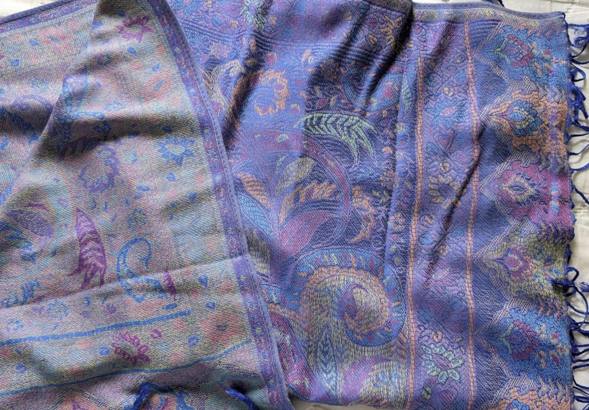 Reversible Soft Pashmina Shawl & Scarf for Women, Jacquard Brocade, Shawl, Sarong or Head Wraps