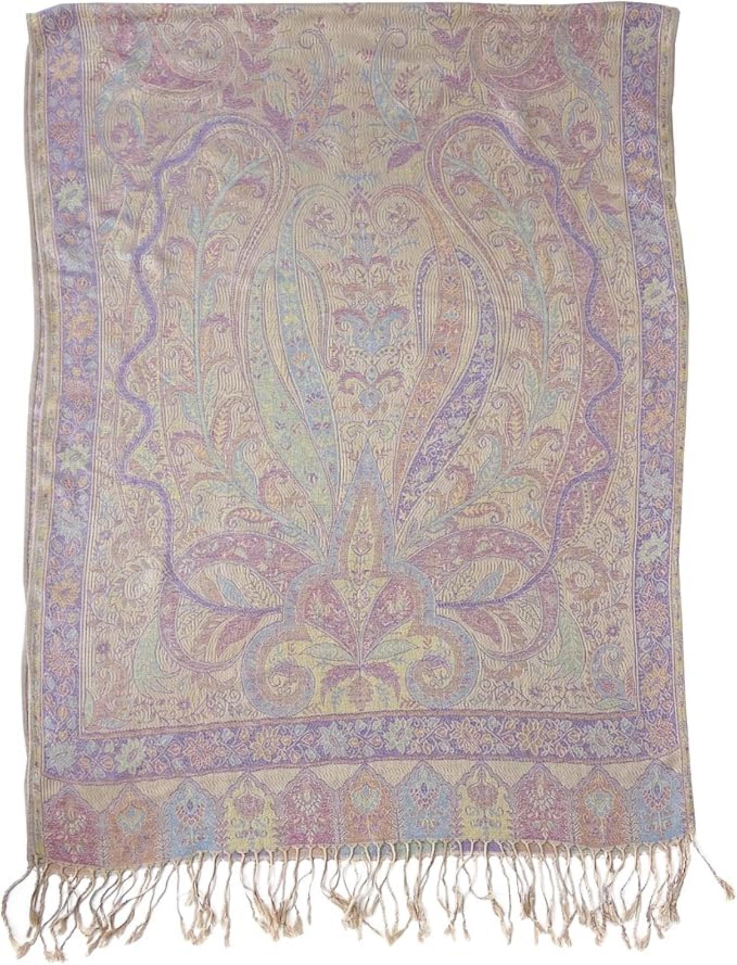 Soft Pashmina Shawl & Scarf for Women, Jacquard Brocade, Shawl, Sarong or Head Wraps