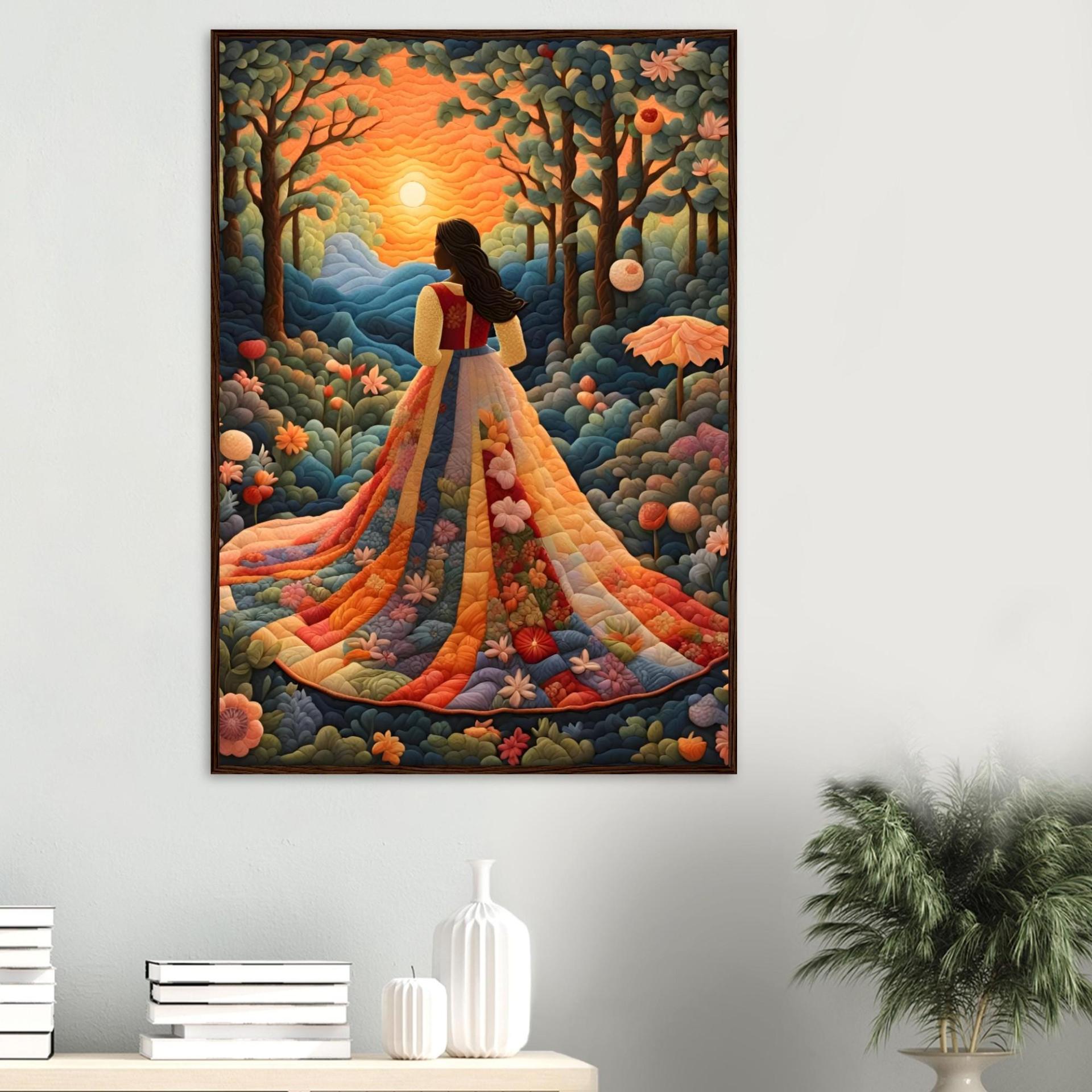 Floral Forest Print - Framed or Unframed - Original Art - Print on Paper