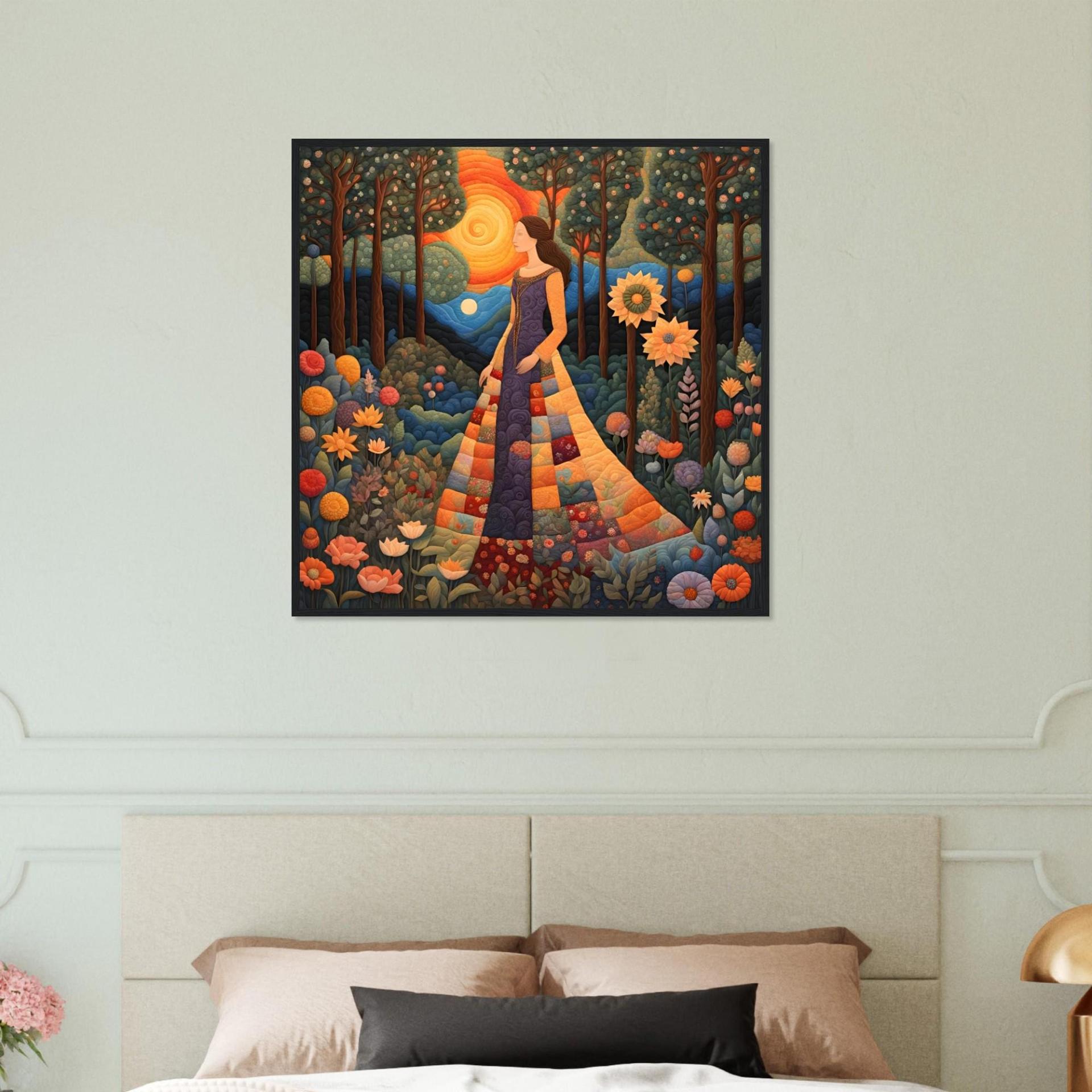 Floral Forest Print - Framed or Unframed - Original Art - Print on Paper