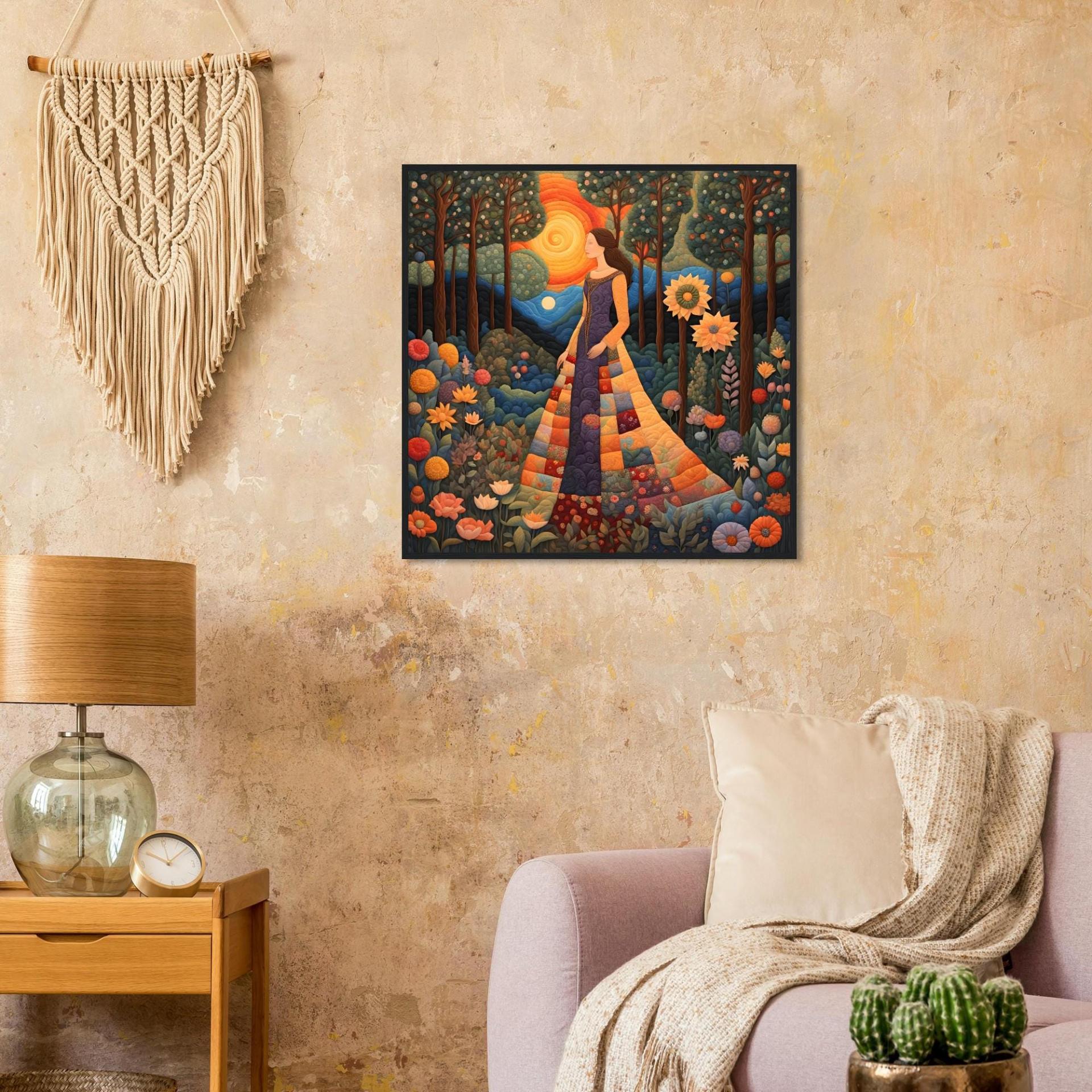Floral Forest Print - Framed or Unframed - Original Art - Print on Paper