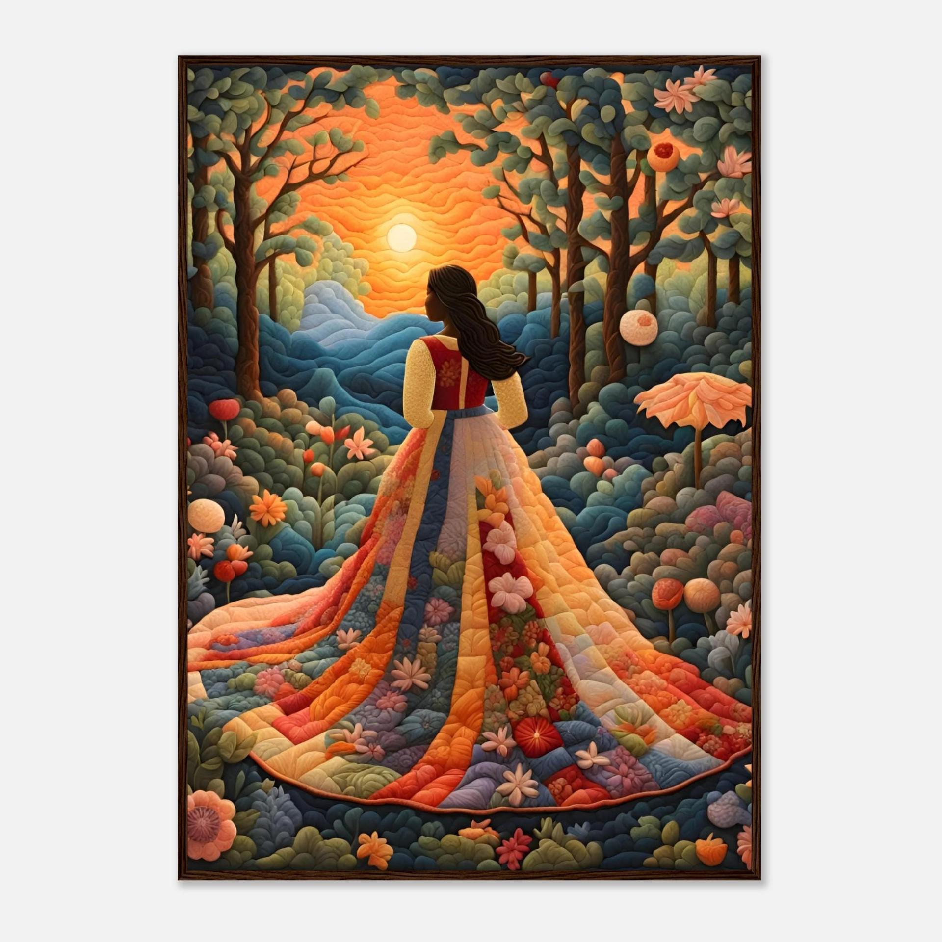 Floral Forest Print - Framed or Unframed - Original Art - Print on Paper