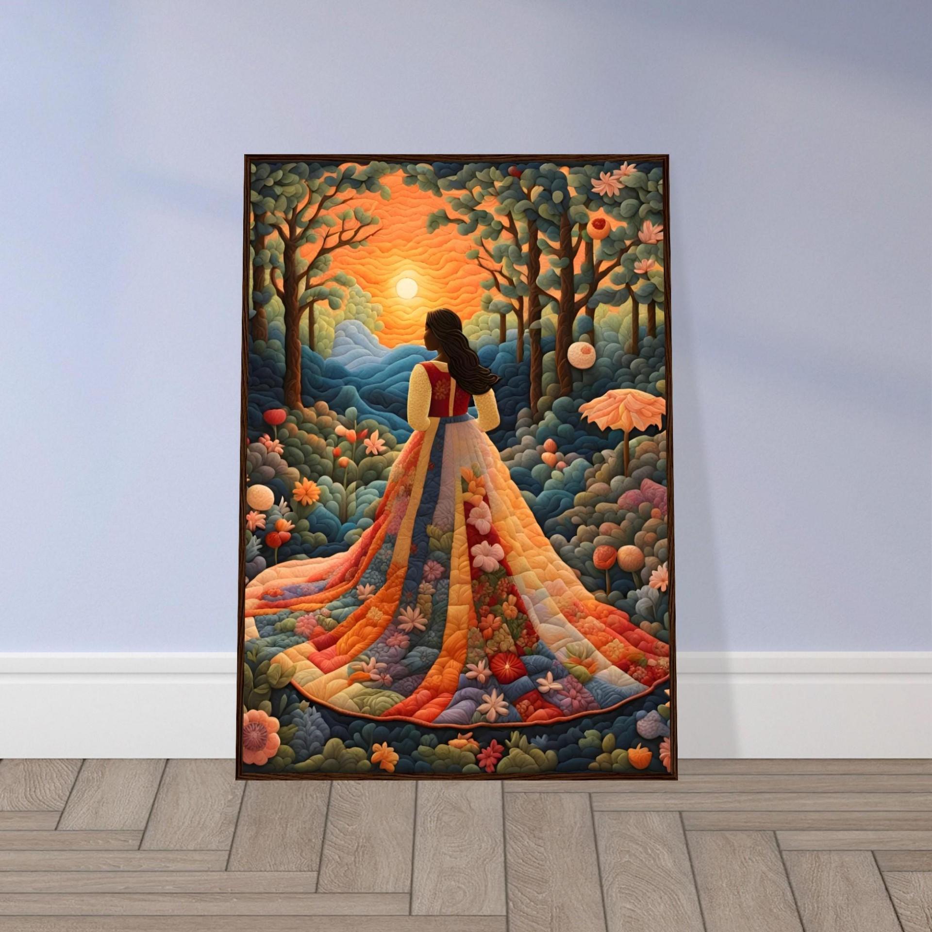 Floral Forest Print - Framed or Unframed - Original Art - Print on Paper