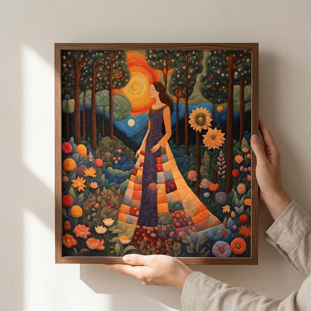 Floral Forest Print - Framed or Unframed - Original Art - Print on Paper