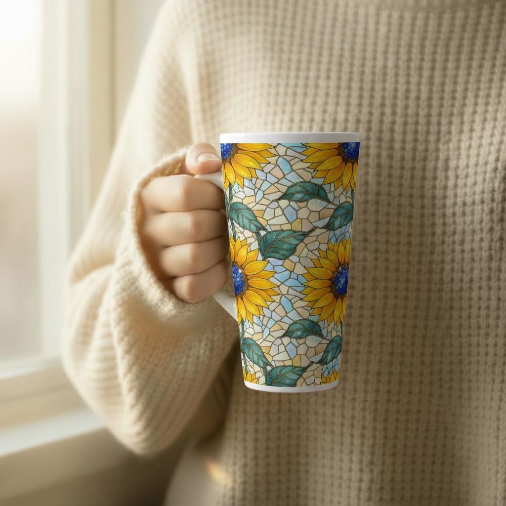 Latte 17oz Ceramic Mug - Coffee or Tea Cup, Extra Tall