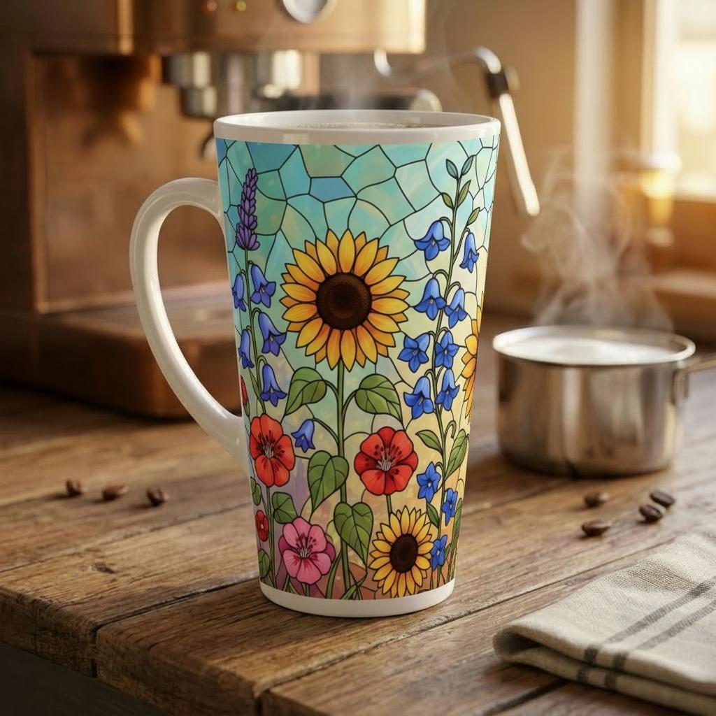 Latte 17oz Ceramic Mug - Coffee or Tea Cup, Extra Tall