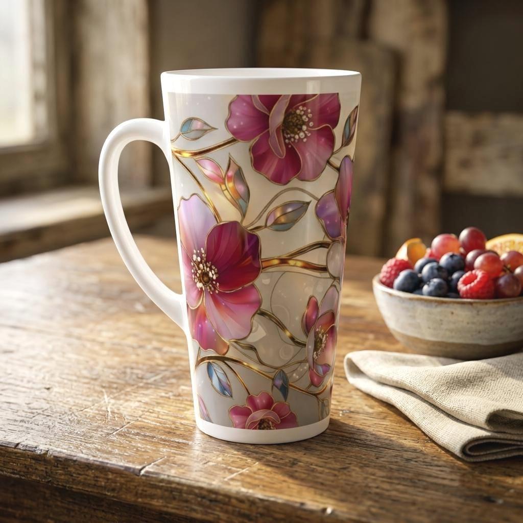 Latte 17oz Ceramic Mug - Coffee or Tea Cup, Extra Tall