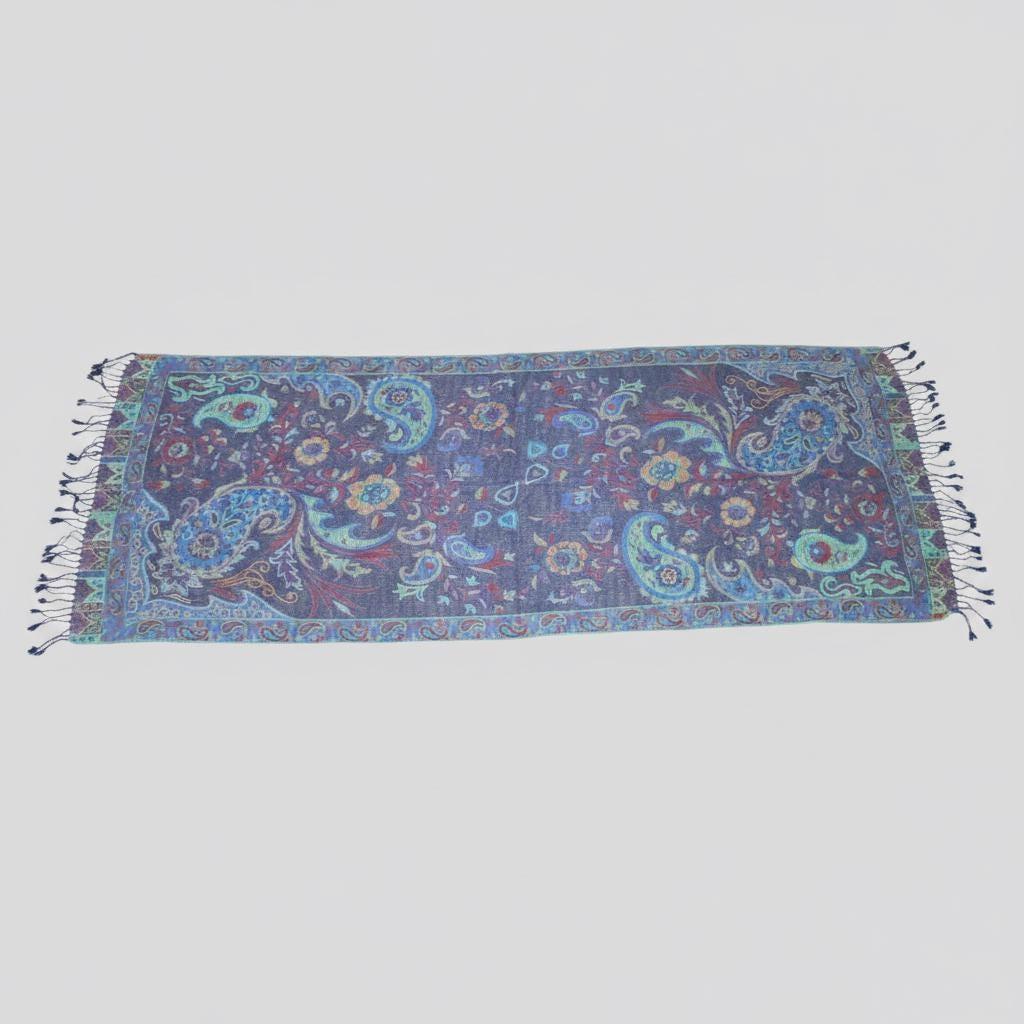 Reversible Soft Pashmina Shawl & Scarf for Women, Jacquard Brocade, Shawl, Sarong or Head Wraps