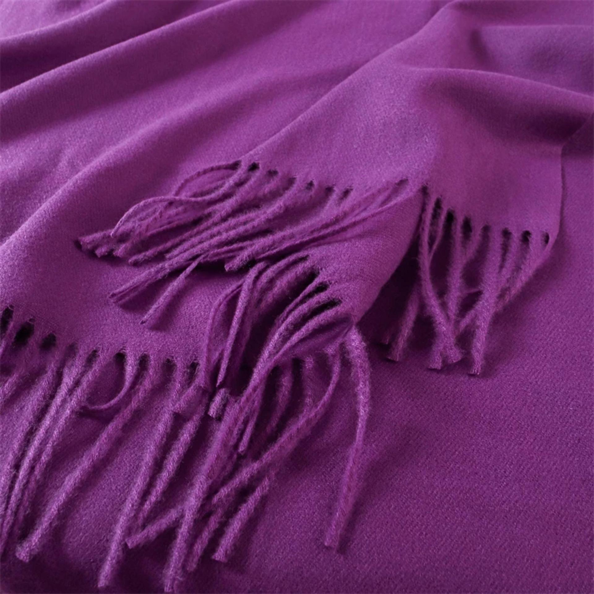 Purple Pashmina, Blanket Shawl - Lightweight Wide Scarf and Wrap