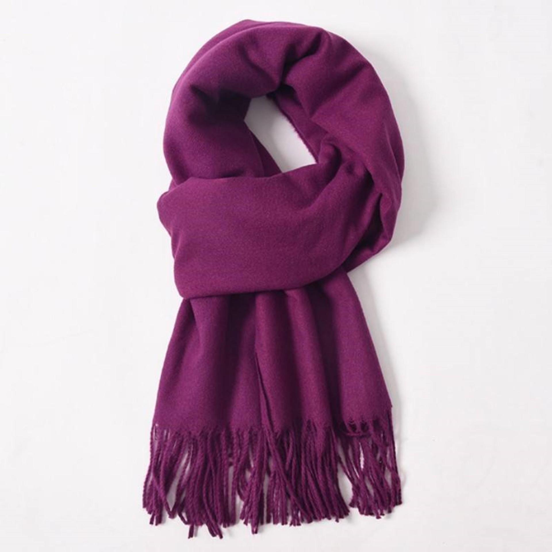 Purple Pashmina, Blanket Shawl - Lightweight Wide Scarf and Wrap