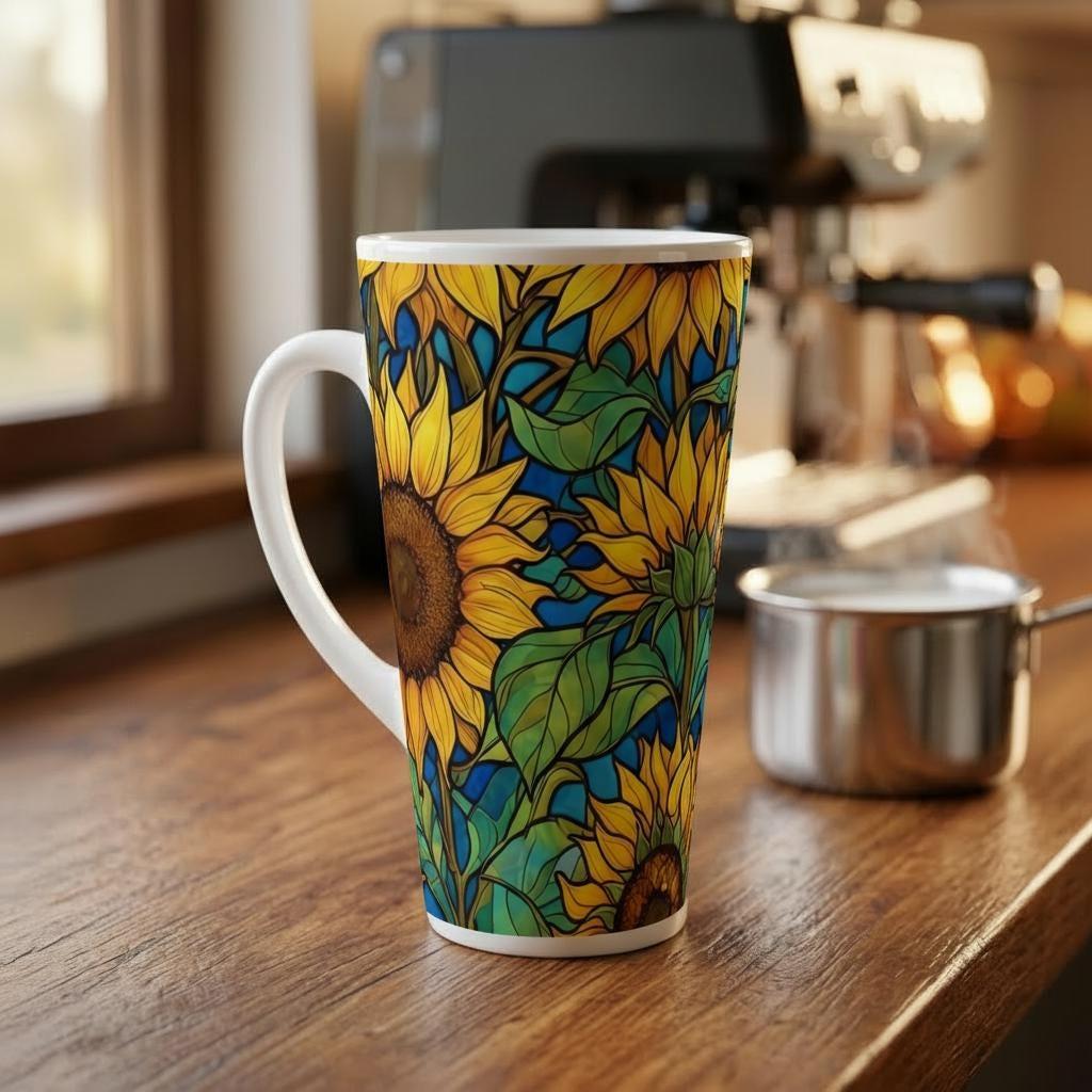 Latte 17oz Ceramic Mug - Coffee or Tea Cup, Extra Tall