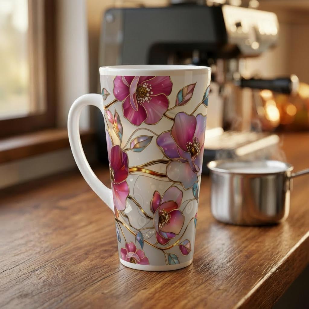 Latte 17oz Ceramic Mug - Coffee or Tea Cup, Extra Tall