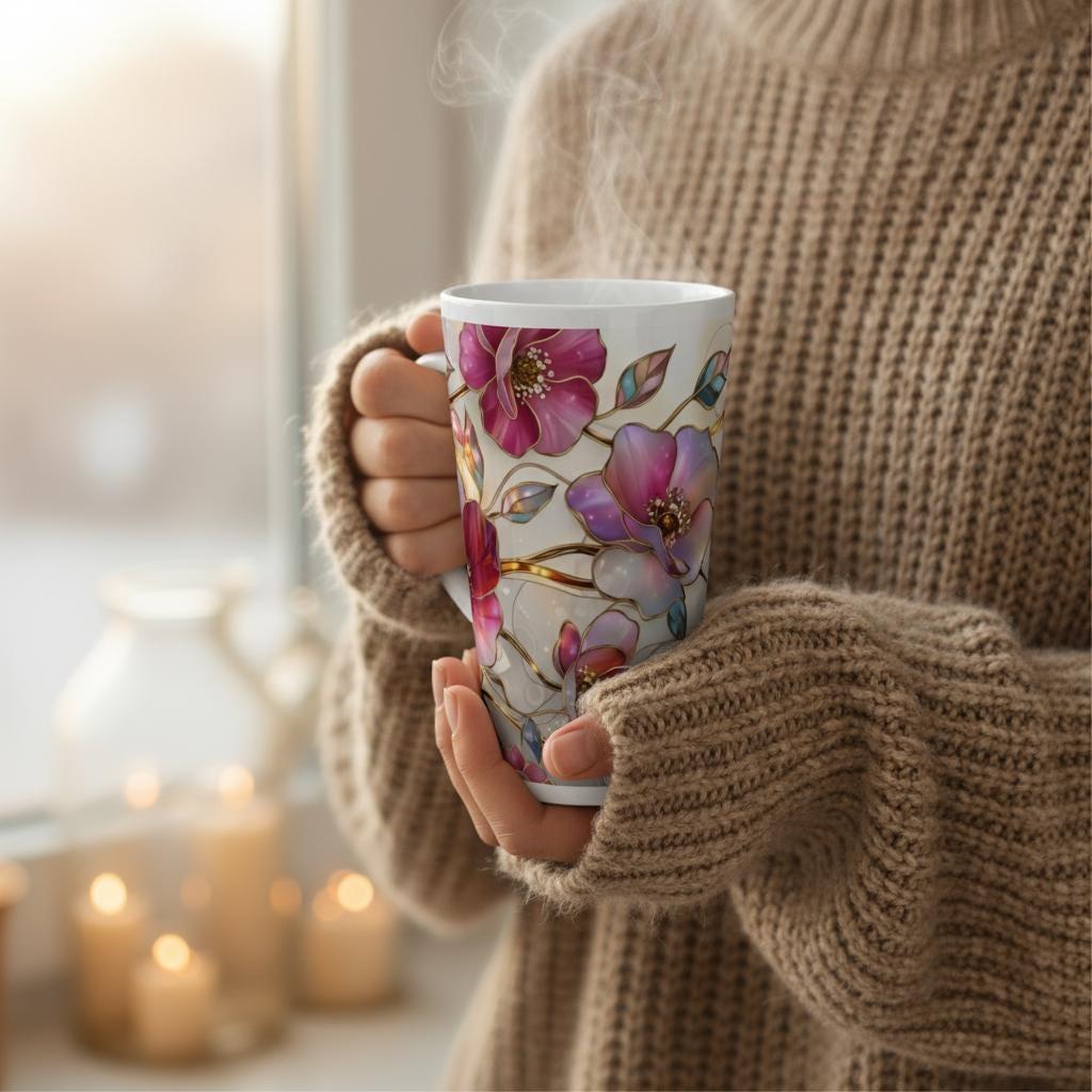 Latte 17oz Ceramic Mug - Coffee or Tea Cup, Extra Tall