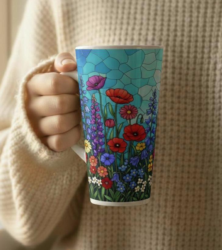 Latte 17oz Ceramic Mug - Coffee or Tea Cup, Extra Tall