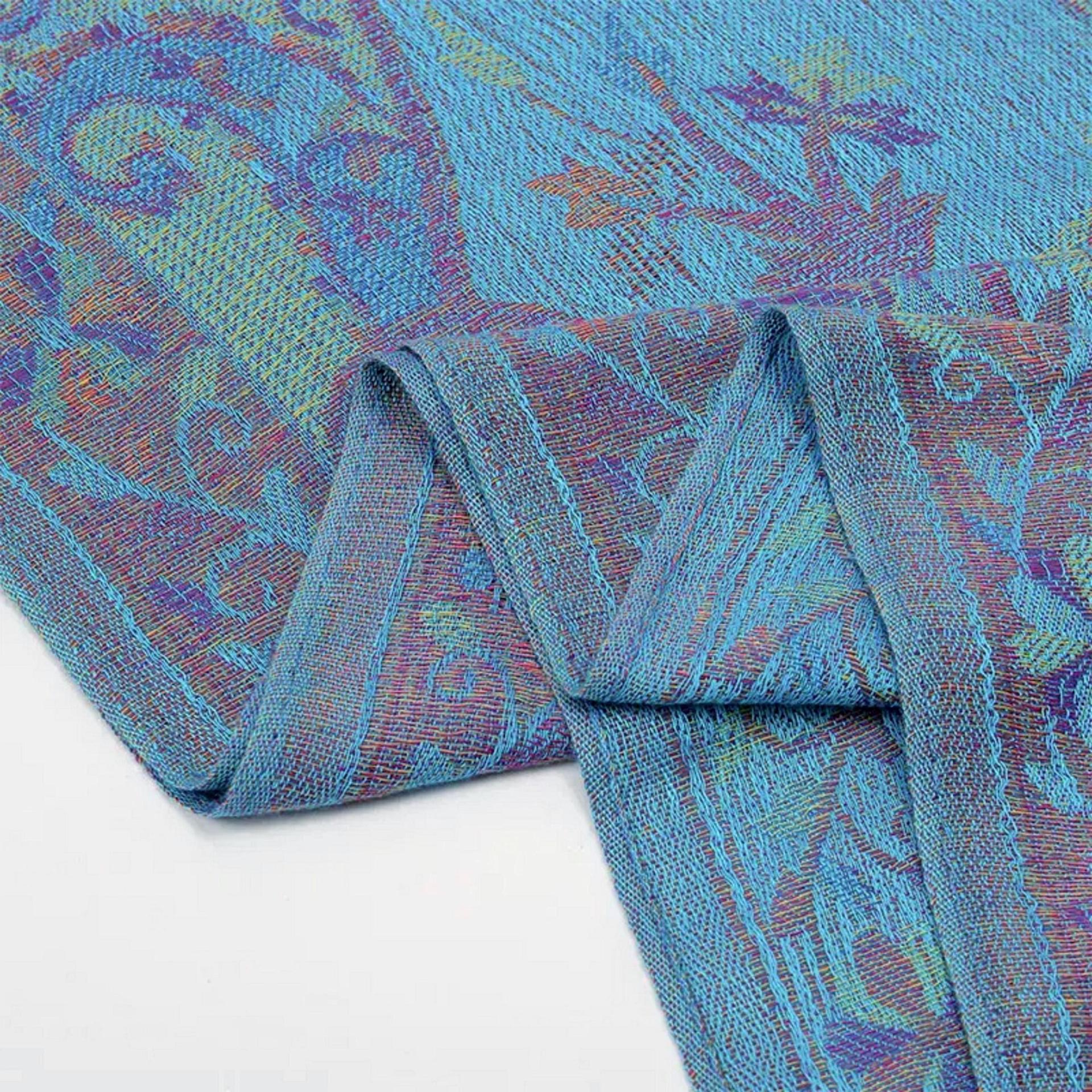 Reversible Soft Pashmina Shawl & Scarf for Women, Jacquard Brocade, Shawl, Sarong or Head Wraps