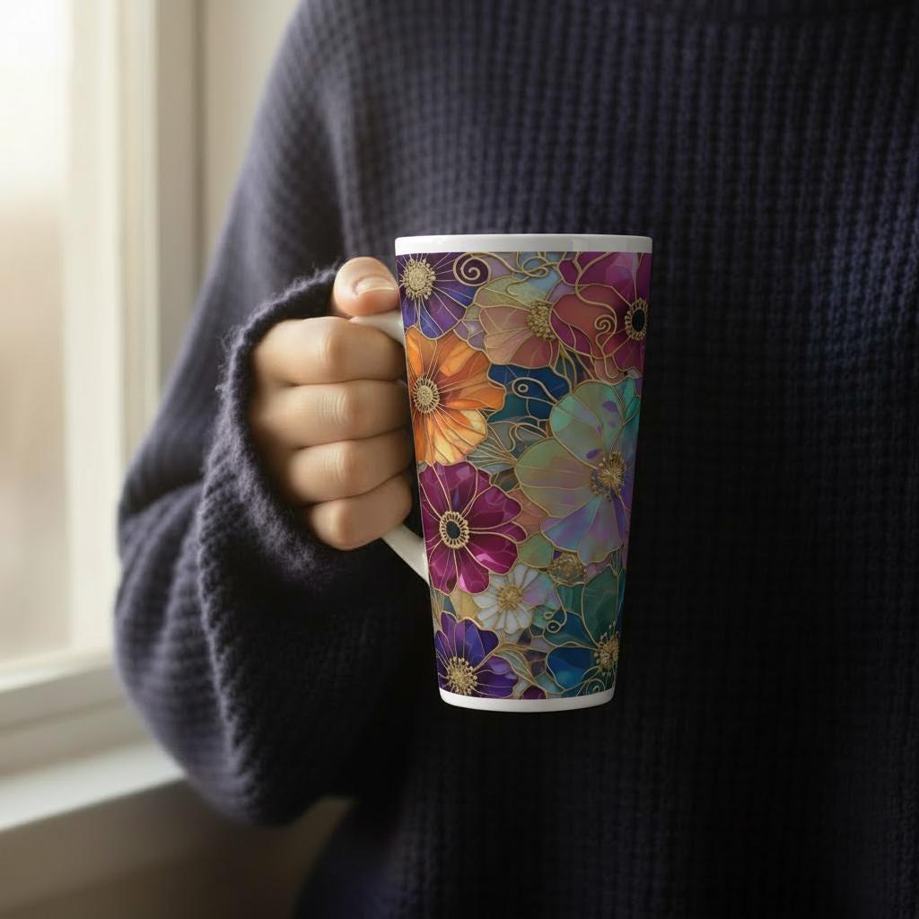 Latte 17oz Ceramic Mug - Coffee or Tea Cup, Extra Tall