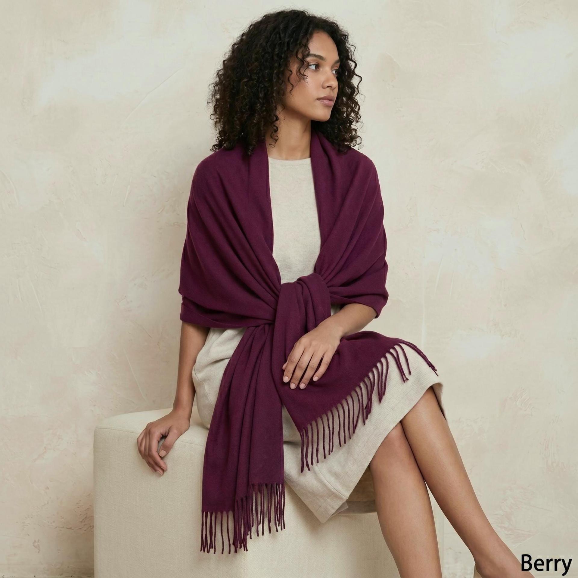 26 Colors - Cashmere Wool Blend - Blanket Scarf and Shawl - Multiple Colors Extra Soft Wrap