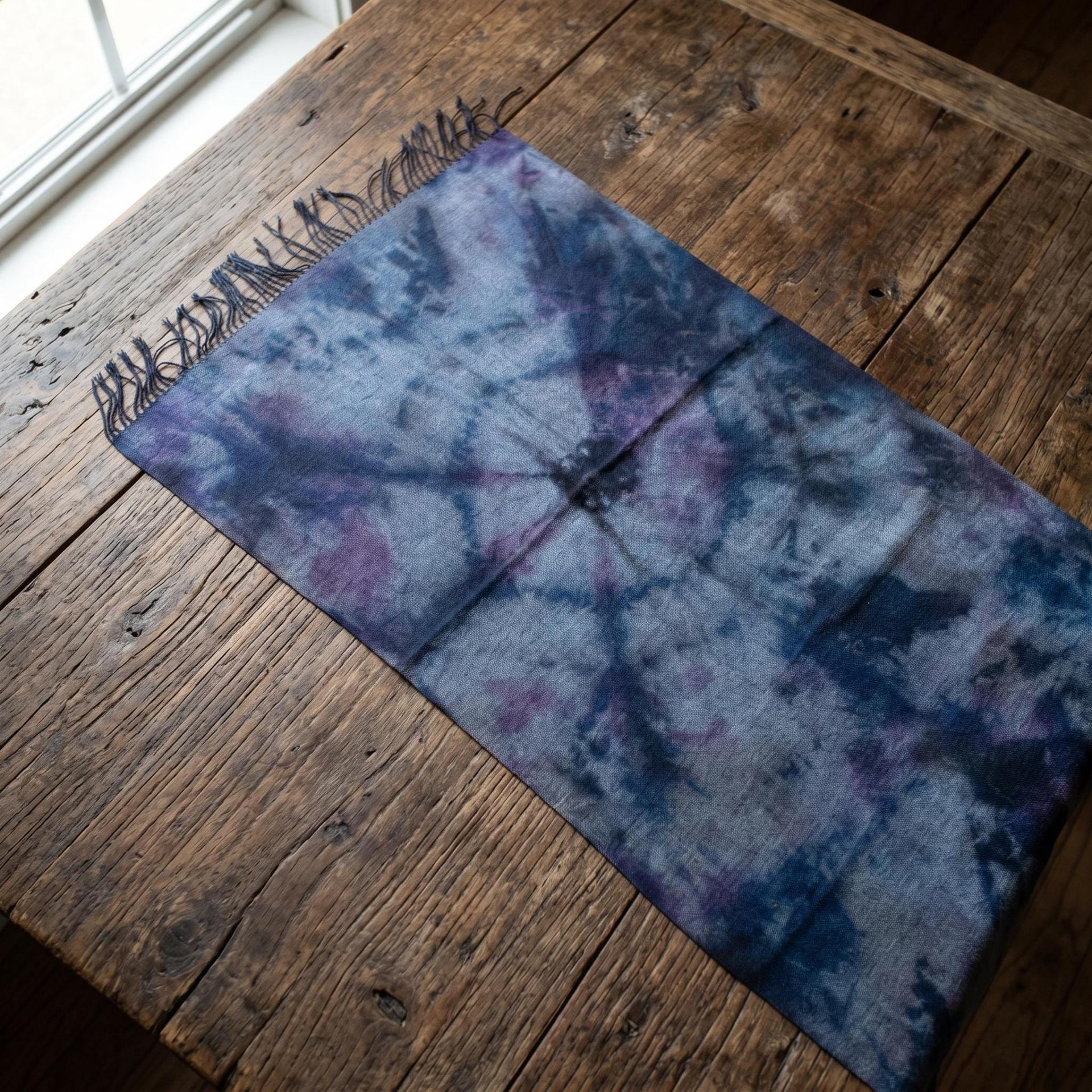 Hand Dyed Tie Dye Pashmina, Blanket Shawl, Wide Scarf, Head Wrap - Rayon Shawl